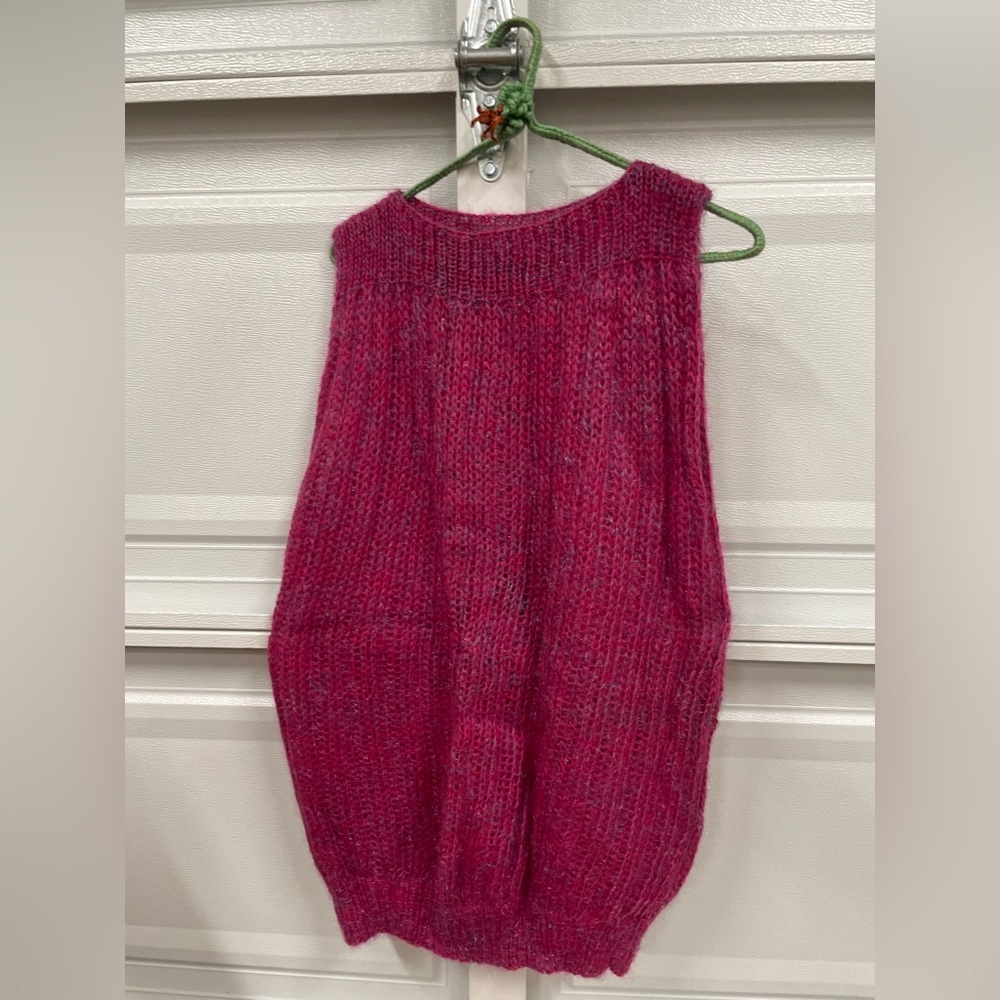 Hand knit lightweight sweater vest